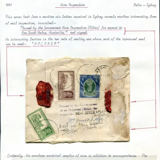 India 1941 (Sept) Cover from India to Sydney ...