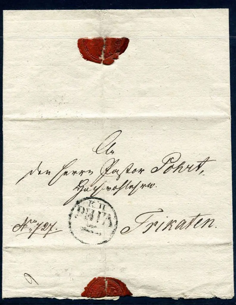 Latvia 1830 official document in Gothic script ... Image 1++