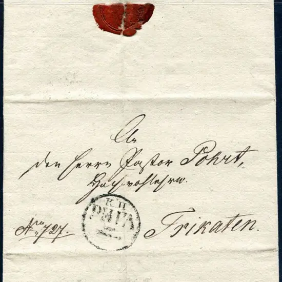 Latvia 1830 official document in Gothic script ...