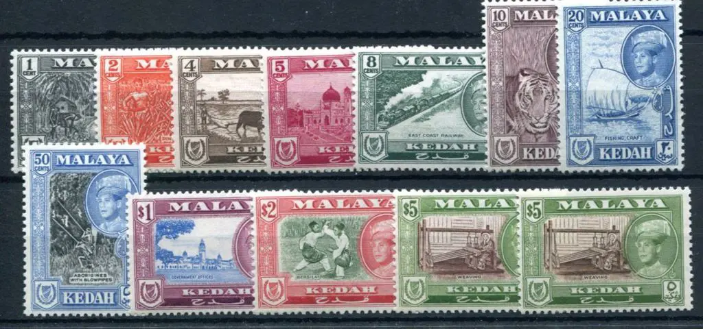 Malaya - Kedah 1959/62 Pictorials excl 10c brown ... Image 1++