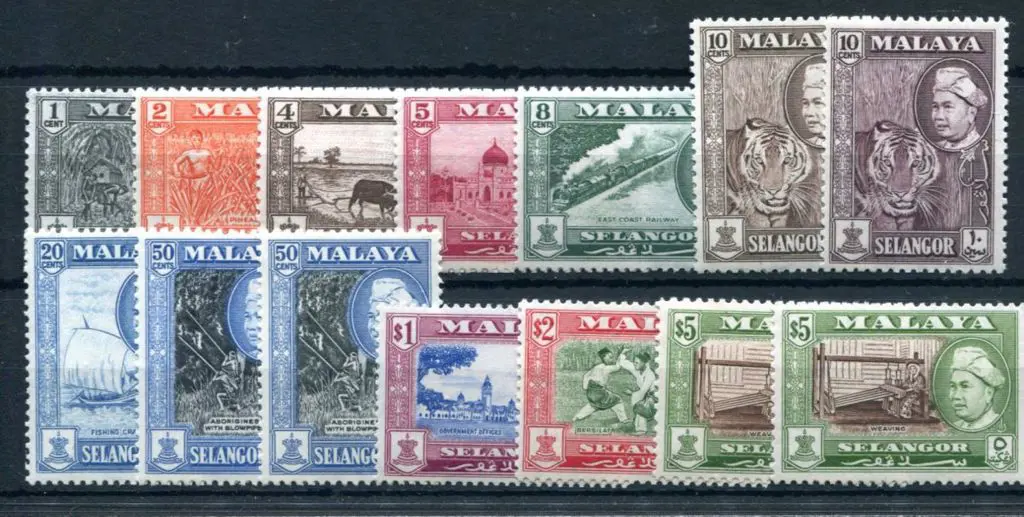Malaya - Selangor 1957/61 Pictorials with both ... Image 1++