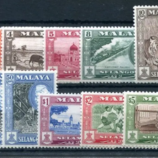 Malaya - Selangor 1957/61 Pictorials with both ...