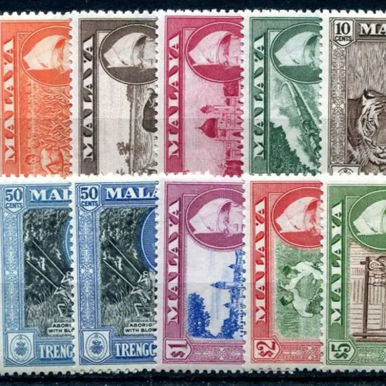 Malaysia-Trengganu 1957/63 Pictorials incl 2c ...