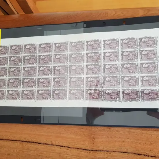 Malaysia 1957/61 10c maroon Tiger in sheet of 50. ...