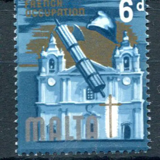 Malta 1965/70 6d French Occupation with black ...