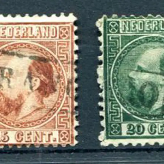 Netherlands 1867 King William simplified set of 6 ...