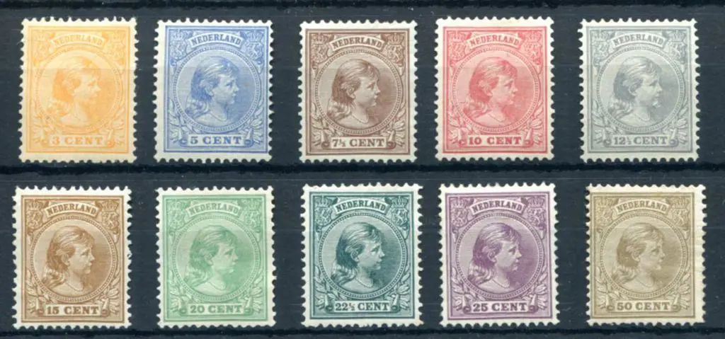 Netherlands 1891 3¢ to 5¢ Queen Wilhelmina ... Image 1++