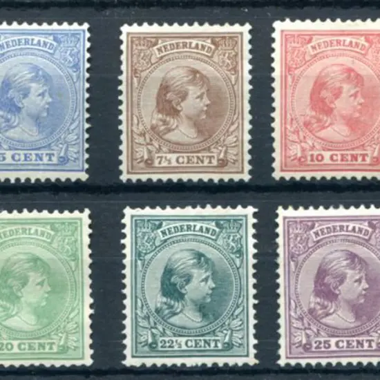 Netherlands 1891 3¢ to 5¢ Queen Wilhelmina ...