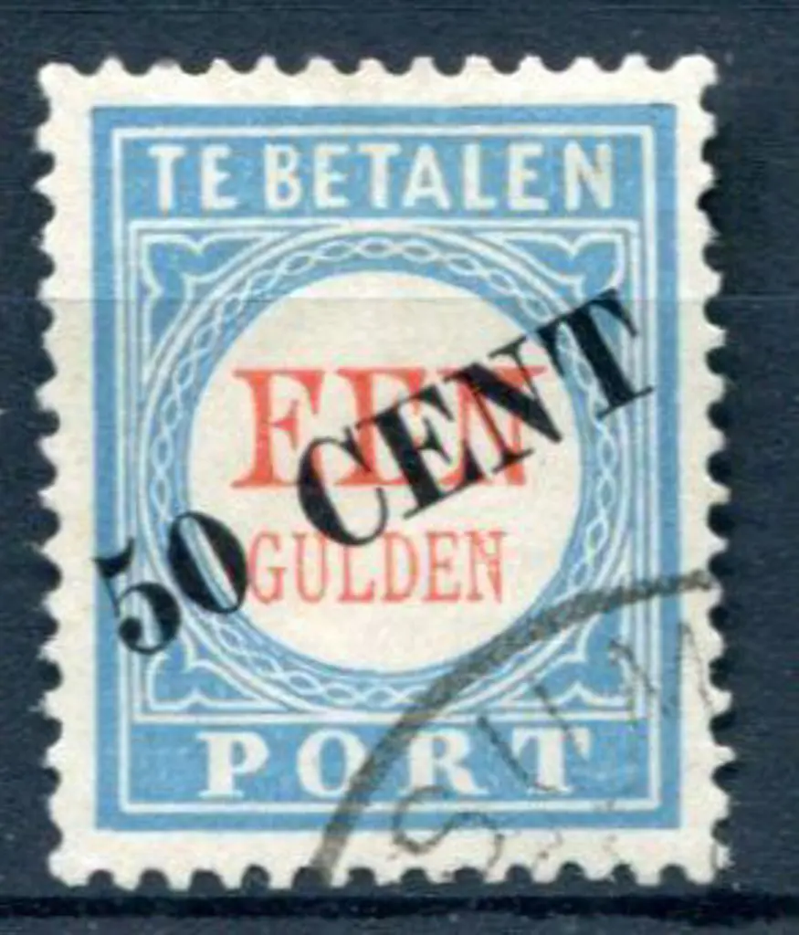 Netherlands 1906 50¢ on 1g Postage Due. Fine used ... Image 1++