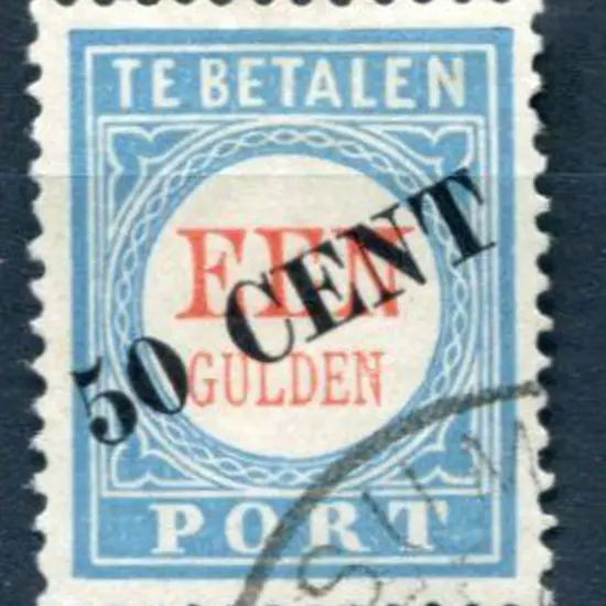 Netherlands 1906 50¢ on 1g Postage Due. Fine used ...