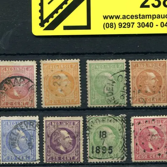Netherlands Indies 1870/88 King William III ...