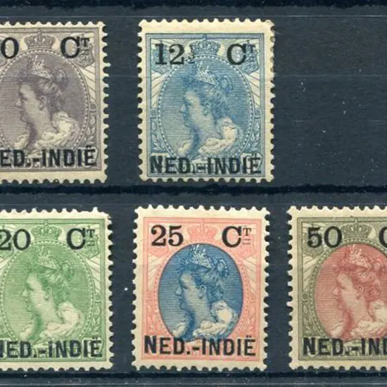 Netherlands Indies 1900 Surcharges set to 2g50. ...