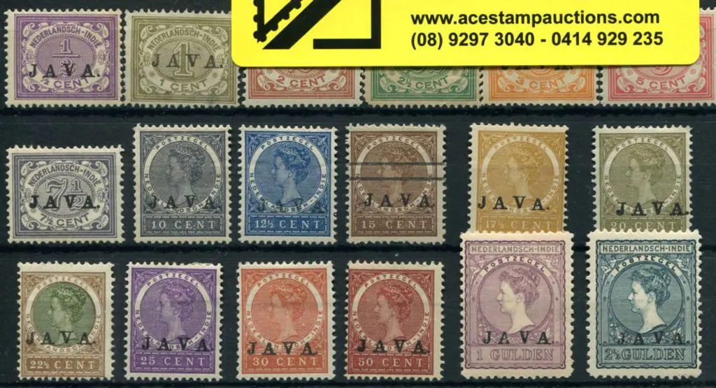 Netherlands Indies 1908 "Java" ovpts complete ... Image 1++