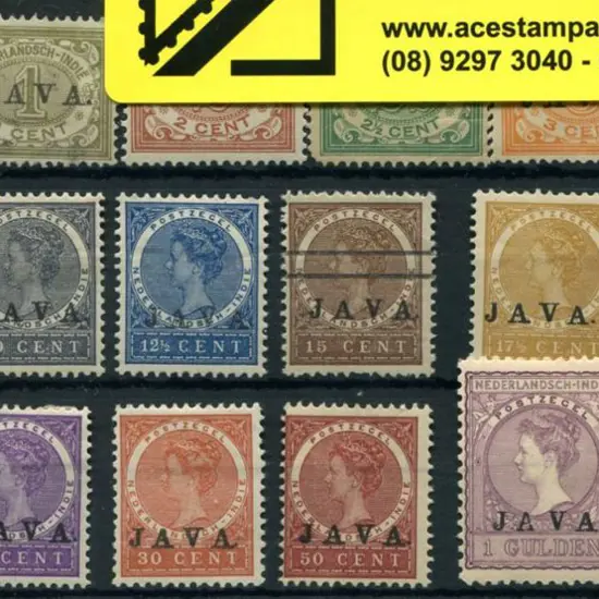 Netherlands Indies 1908 "Java" ovpts complete ...