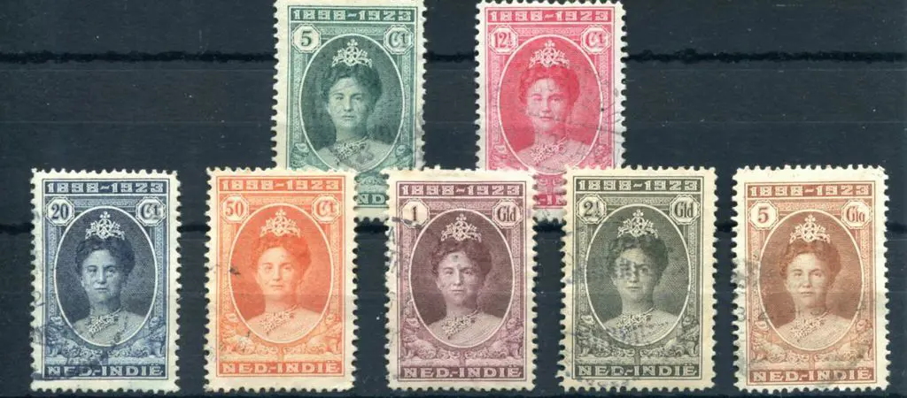 Netherlands Indies 1923 Queen's Silver Jubilee set ... Image 1++