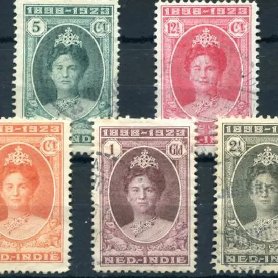 Netherlands Indies 1923 Queen's Silver Jubilee set ...