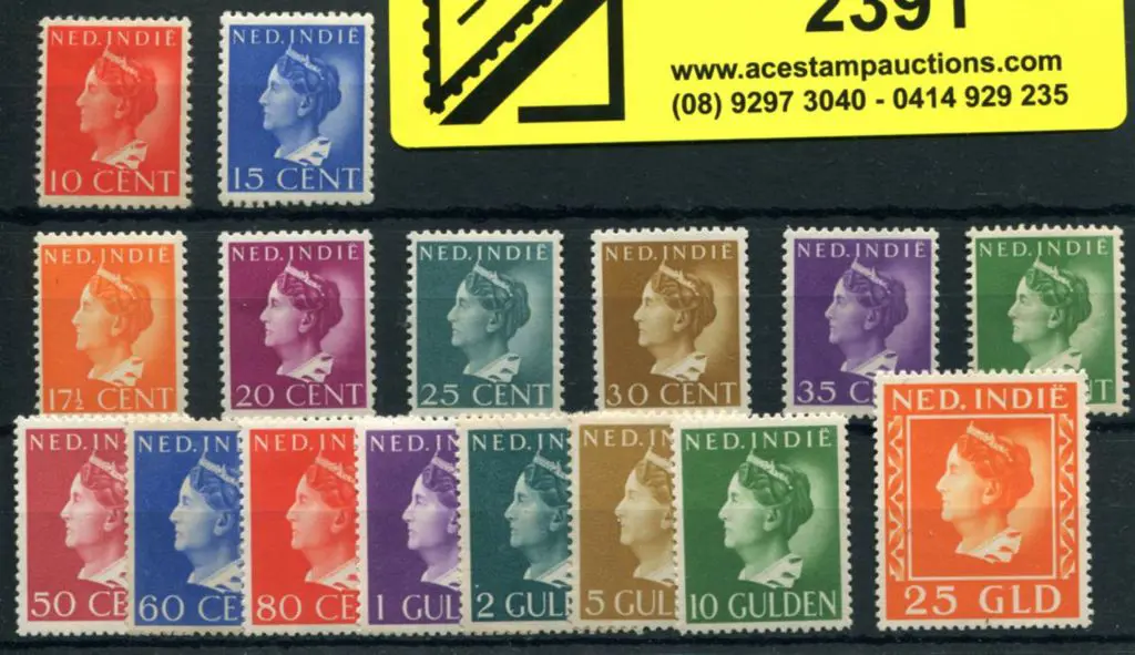 Netherlands Indies 1941 Queen Wilhelmina complete ... Image 1++