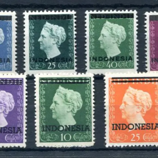 Netherlands Indies 1948/49 "INDONESIA" ovpts to ...