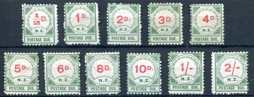 New Zealand 1899 Postage Dues to 2/-. MLH with ... Image 1++