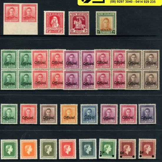 New Zealand 1941 KGVI 1½d scarlet marginal imperf ...