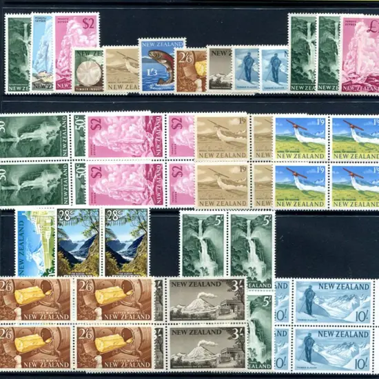 New Zealand 1960 Pictorials in MUH blocks of 4 ...