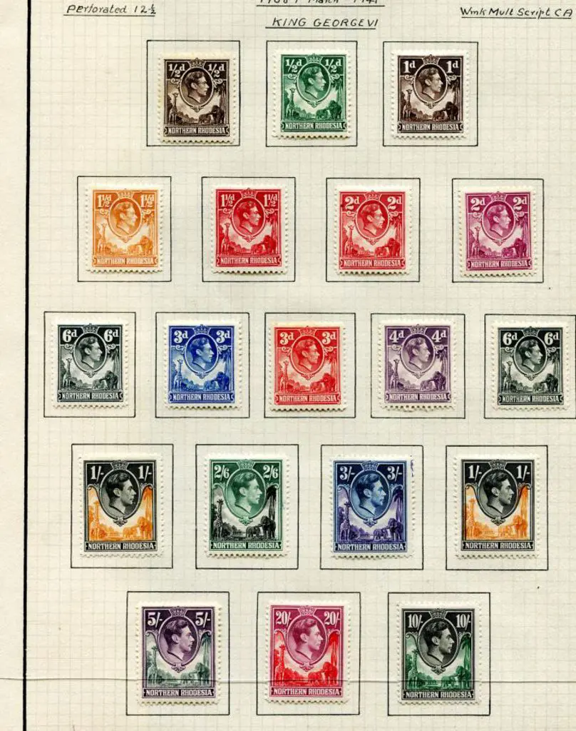 Northern Rhodesia 1941 ½d to 20/- KGVI set of 21 ... Image 1++