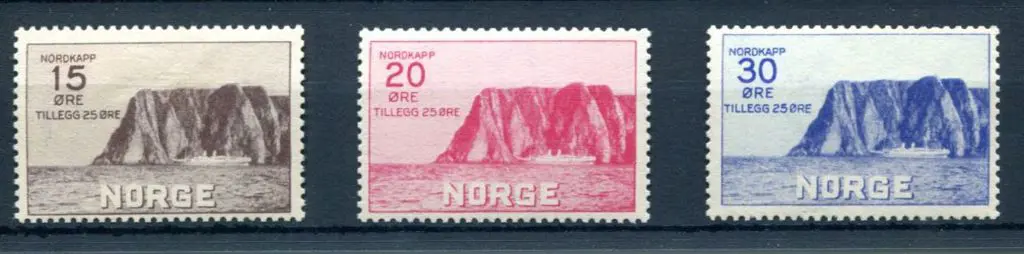Norway 1930 Tourist Fund set of 3. 20øre + 25øre ... Image 1++