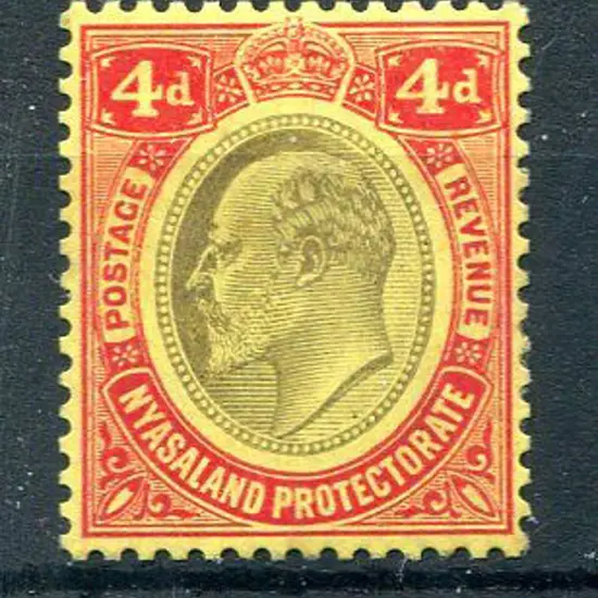 Nyasaland 1908/11 4d KEVII with inverted wmk. MLH ...