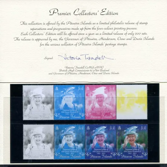 Pitcairn Is 2012 $4.40 QEII Diamond Jubilee ...