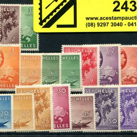 Seychelles 1938/49 part set of 20 to R3.35 (no 1R ...
