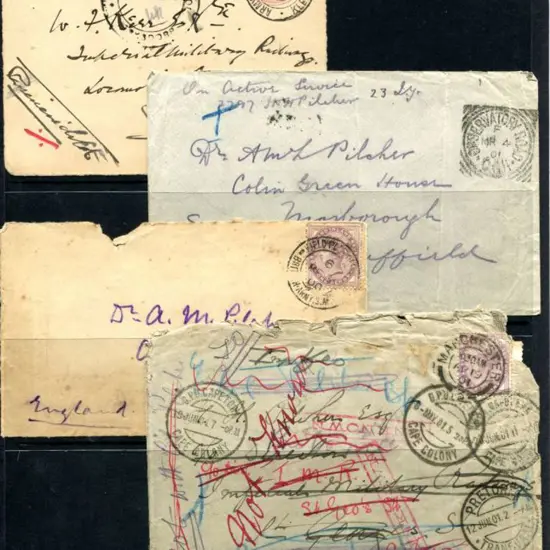 South Africa - Boar War 1900/01 covers x 4 with GB ...