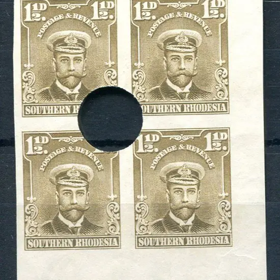 Southern Rhodesia 1924/29 1½d KGV imperforate ...