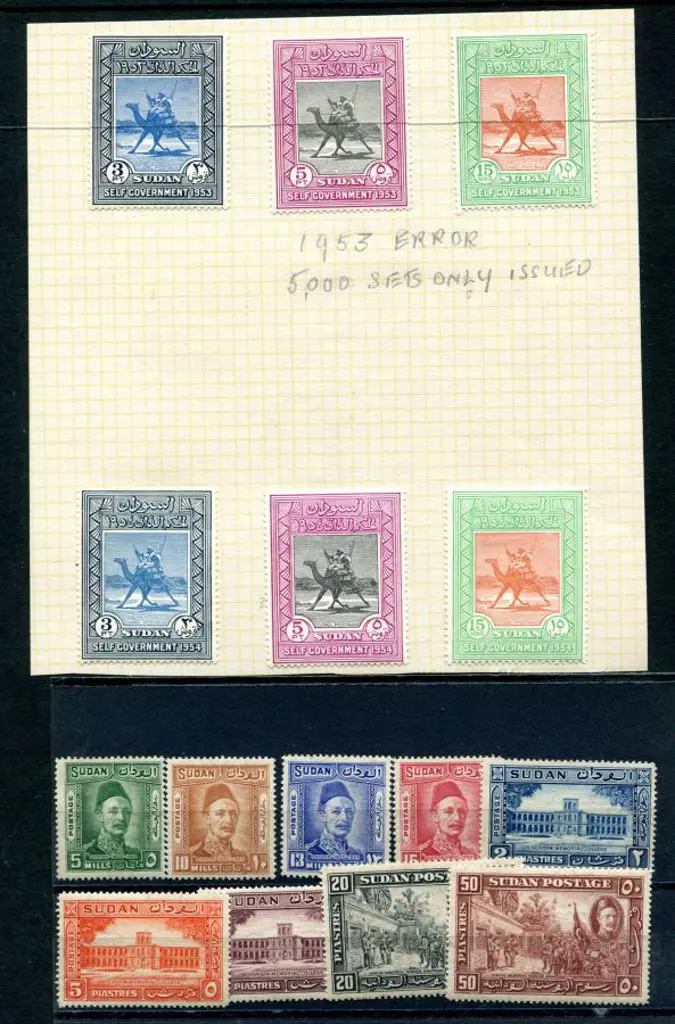 Sudan 1935 General Gordon set of 9. MLH but stuck ... Image 1++