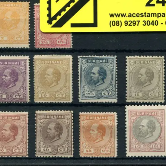 Suriname 1873 King William III complete simplified ...