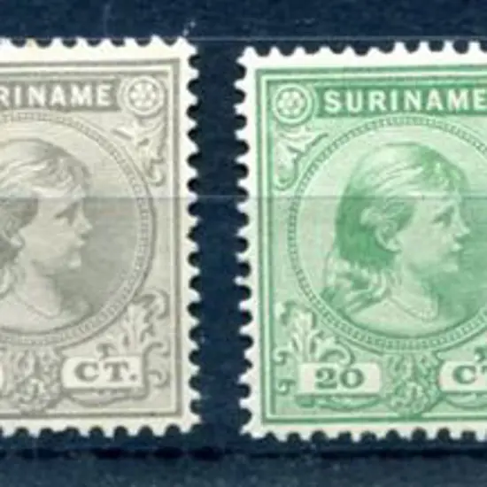 Suriname 1892/93 Queen Wilhelmina defins to 30¢. ...