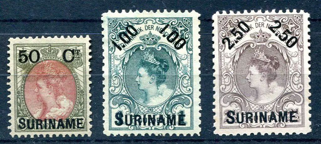 Suriname 1900 Queen Wilhelmina "SURINAME" ... Image 1++
