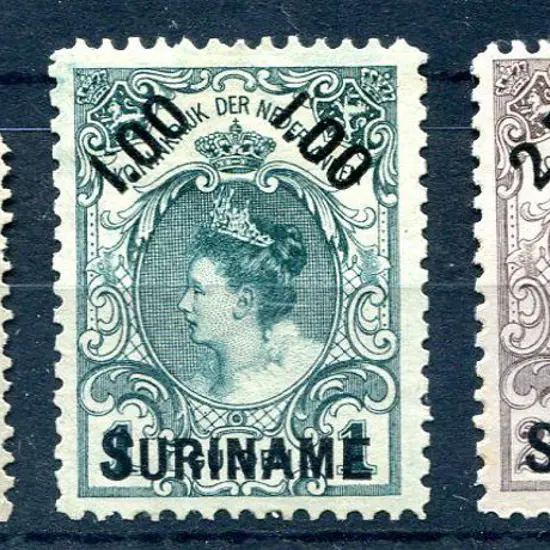 Suriname 1900 Queen Wilhelmina "SURINAME" ...