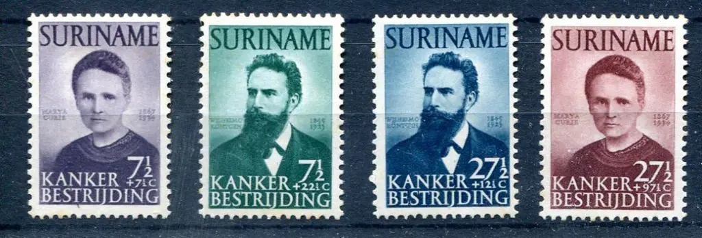 Suriname 1950 Cancer Research Fund set of 4. Fresh ... Image 1++