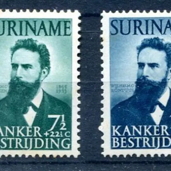 Suriname 1950 Cancer Research Fund set of 4. Fresh ...