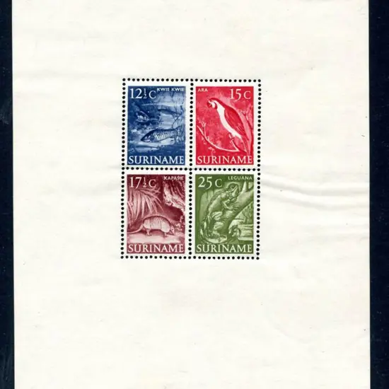 Suriname 1953 12½¢, 15¢, 17½¢ & 25¢ animals in ...