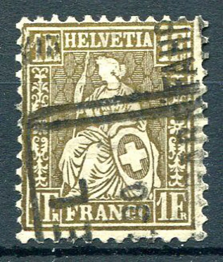 Switzerland 1862/64 1f gold Helvetia. Good to fine ... Image 1++