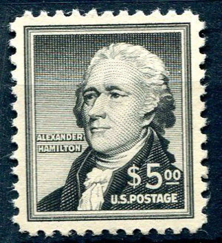 USA 1954 $5 Alexander Hamilton. MUH & well ... Image 1++