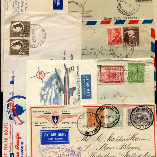 1931-1968 outgoing Australian flights incl 1931 ...