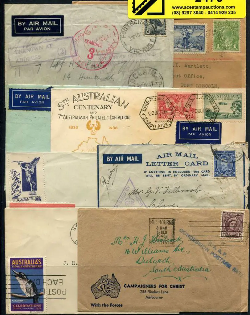 1936-1972 mainly airmail covers incl censored, ... Image 1++