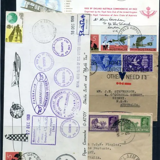 1937-1969 in bound airmail covers comprising GB ...