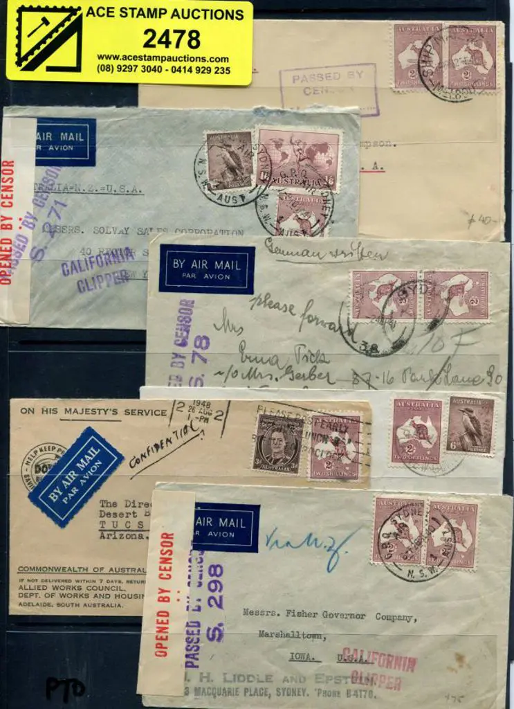 1940-1952 covers x 10 all bearing 2/- maroon in ... Image 1++