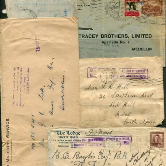 Crash Covers comprising Colombia 1934 "Von Krohn", ...