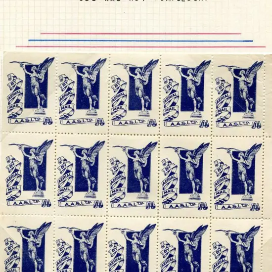 1925 "Angel" vignette sheet of 15. Appears MUH but ...
