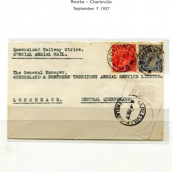 1927 (6th Sep) Bourke to Longreach flown by Qantas ...