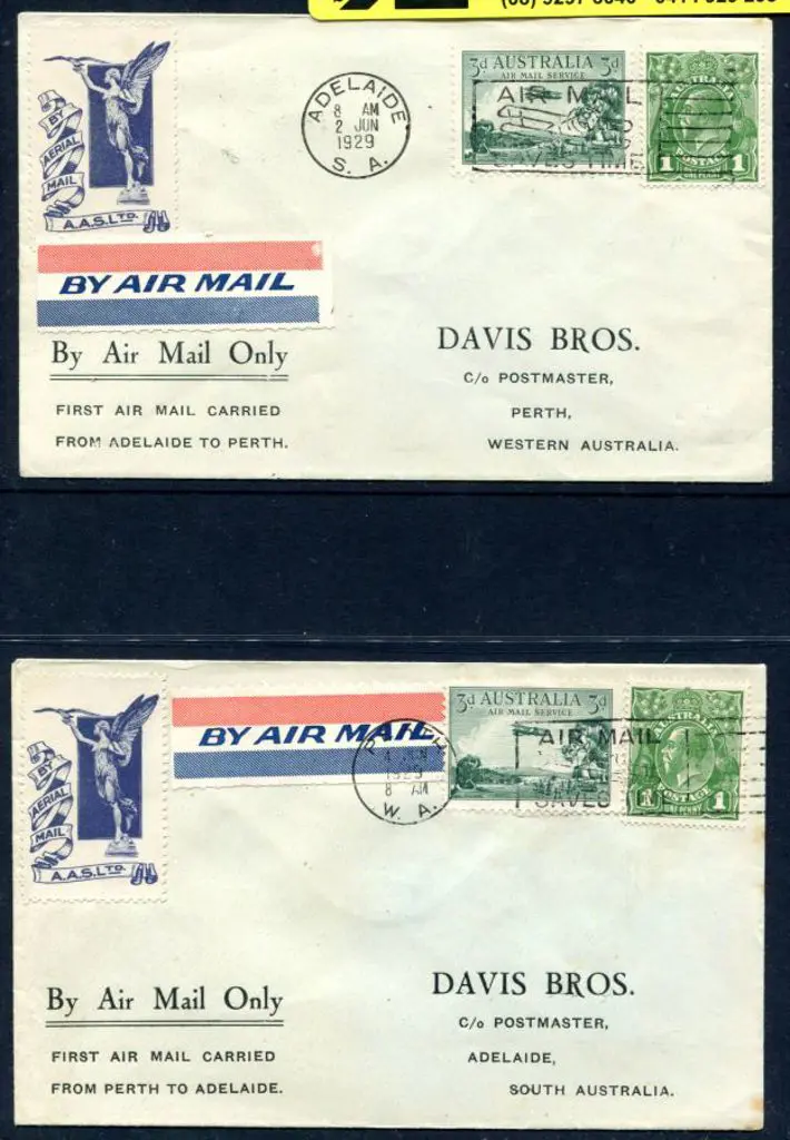 1929 (2nd June) Adelaide to Perth & return Davis ... Image 1++